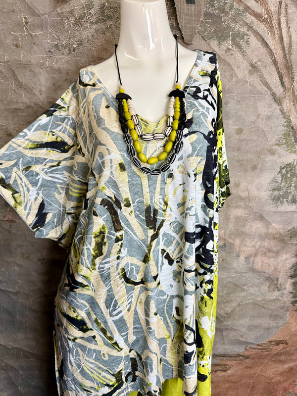 T1640K Vneck Dolman Top-Evening Glow