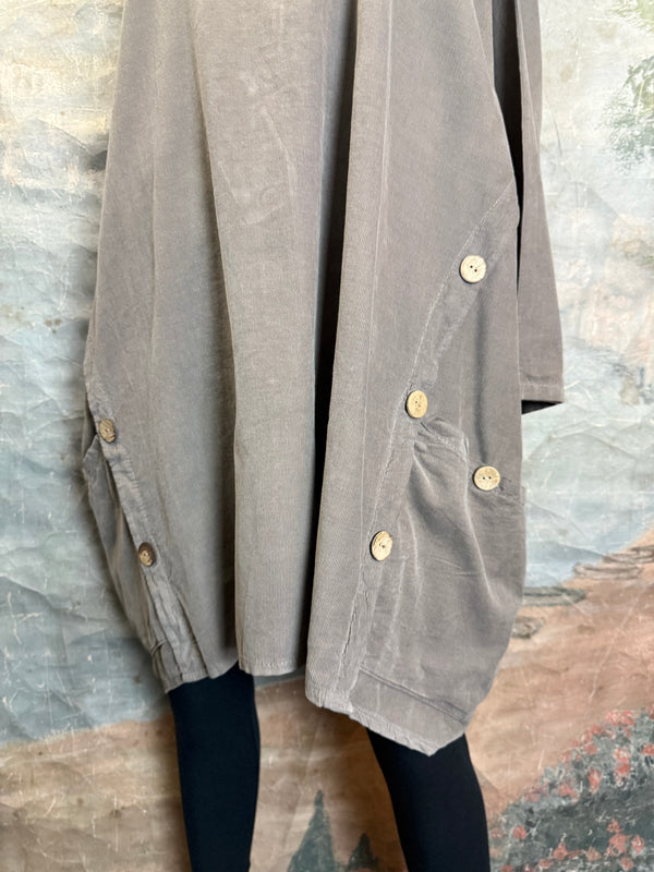 91983 Corduroy Pocket Tunic-Mocha