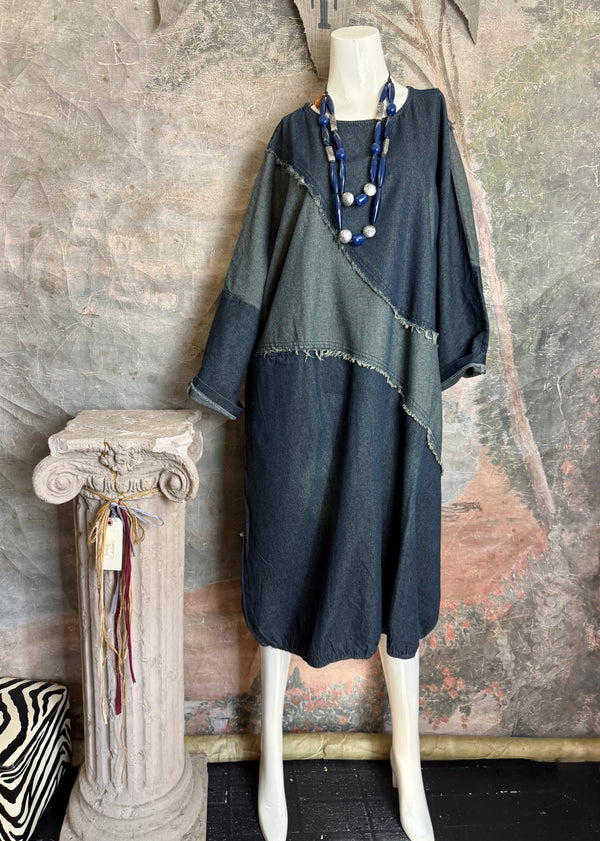 6760 Oversized Denim Sack Dress