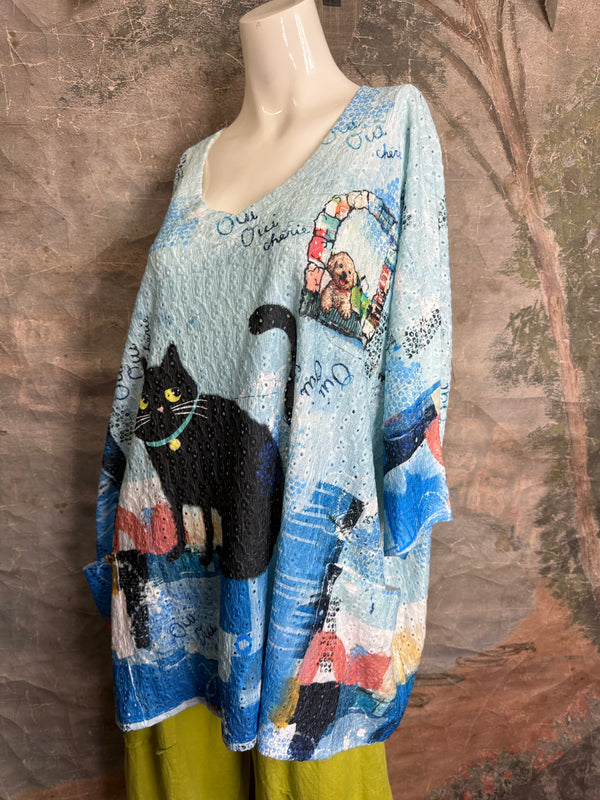 T1196 Vneck Dolman High-low Top-Oui-Oui-Cherie!