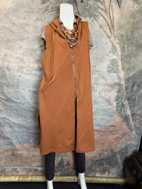 2626AU Zip Hoodie Vest-Ginger