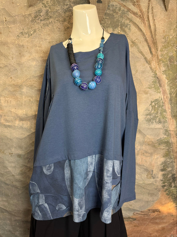 91865 Artsy Patch Pullover-Denim