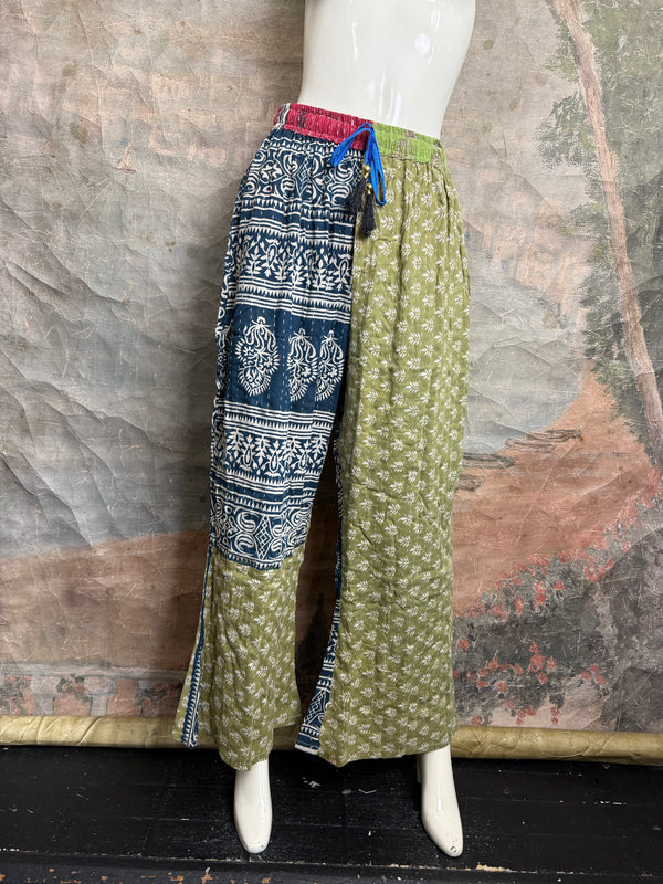 2007W Wide Leg Kantha Pants-Mix 2