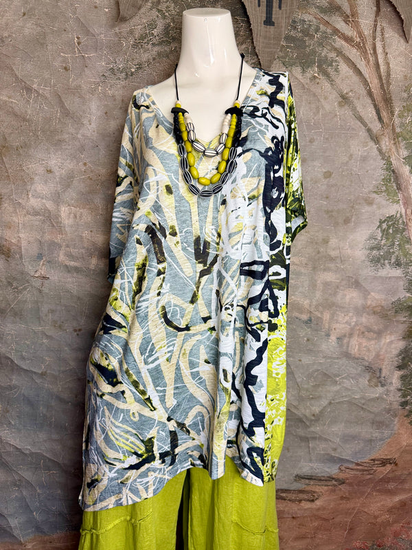 T1640K Vneck Dolman Top-Evening Glow