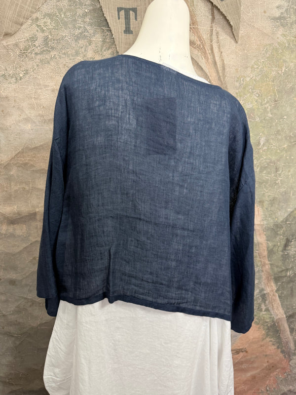 MP-MT348 Bolero With Button-Navy