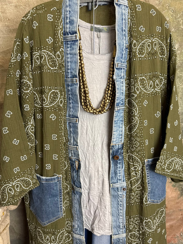 5783 Bandana Long Cardigan