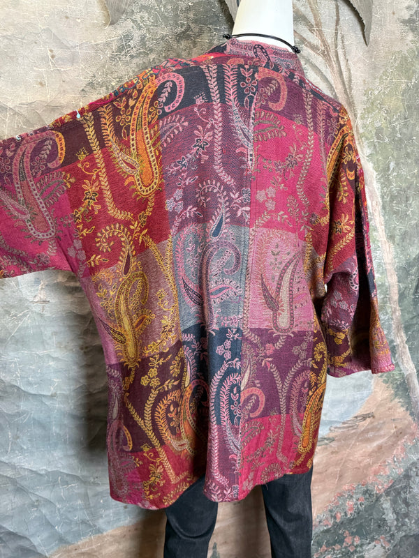 ANU 19828 Embroidered Duster JKT-Macroon