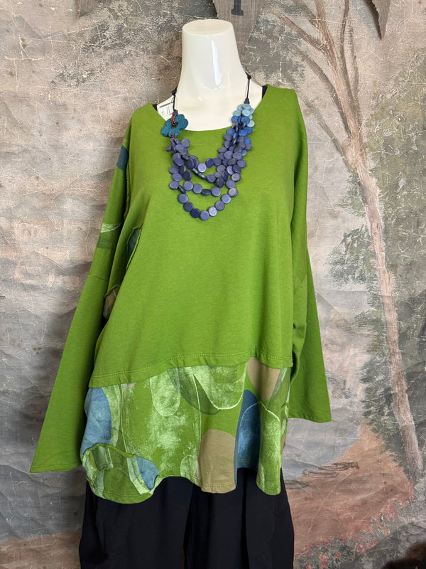 91865 Artsy Patch Pullover-kiwi