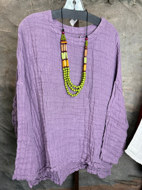 PW8815 We The Free Pucker Tunic-Lilac Purple