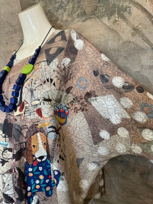 T812NB Drop Shoulder Top-Lunch Time