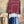 Load image into Gallery viewer, Burgundy bandana print short kimono with denim pocket accents, layered over white top and blue denim skirt with bead nec - 10
