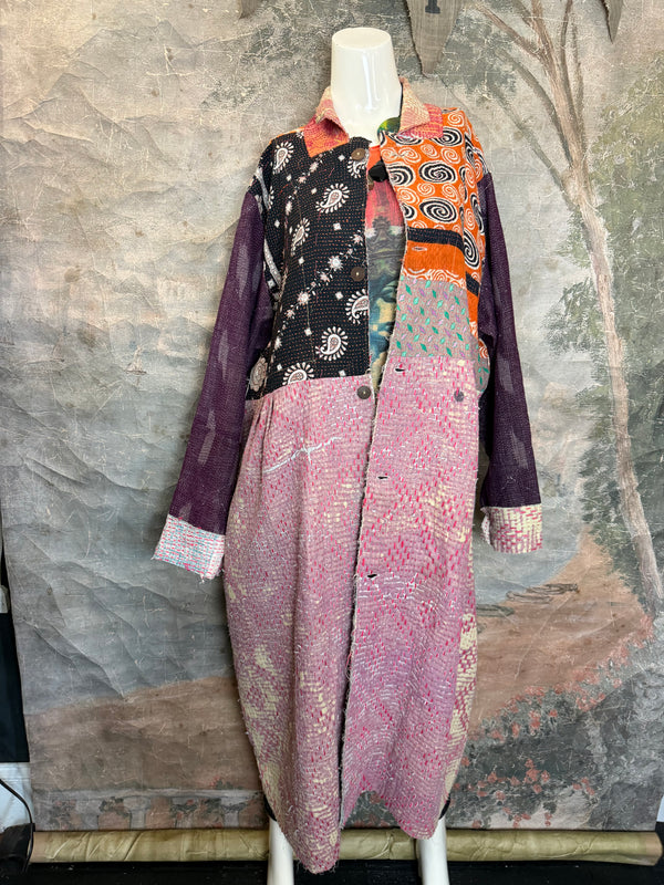 JG-183 Kantha Sunrise Coat-MIX 5