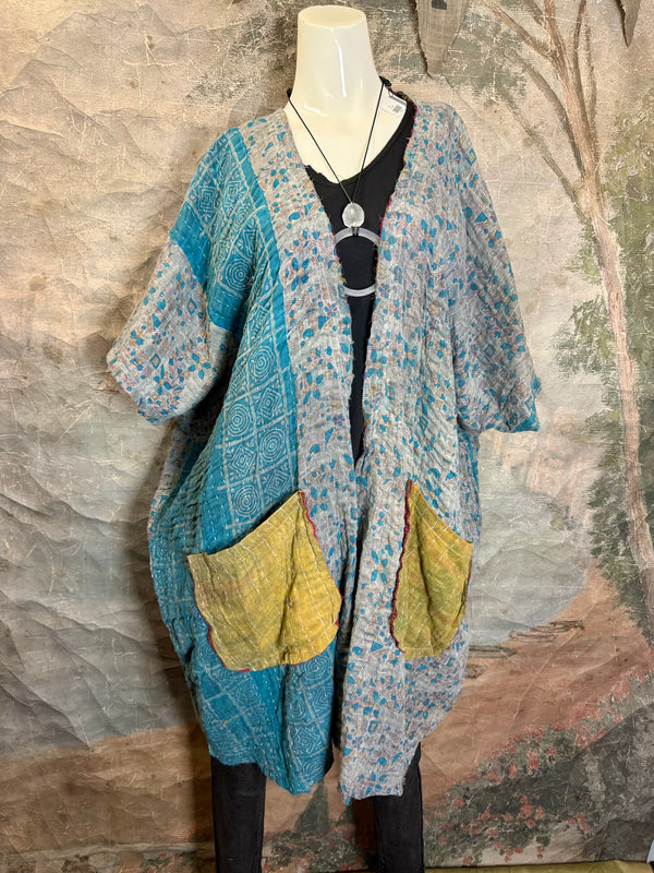 JG-155 Kantha Sunrise Kimono-3
