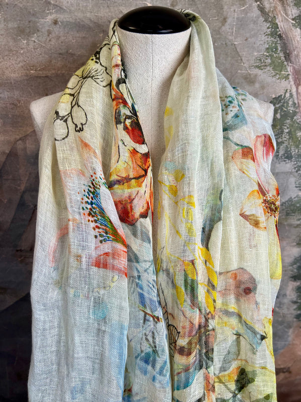 1.21 Poetic Linen Scarfs- #19 Jewels