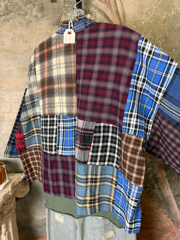 5573 Lodge Flannel Cardigan-Mix D