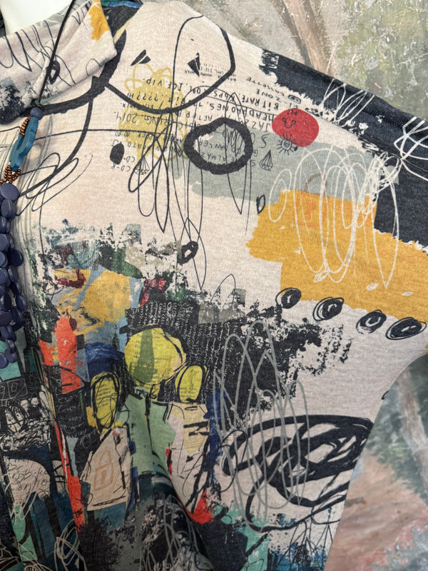 T1097 Cowlneck Dolman Slv Top-vivid dreams