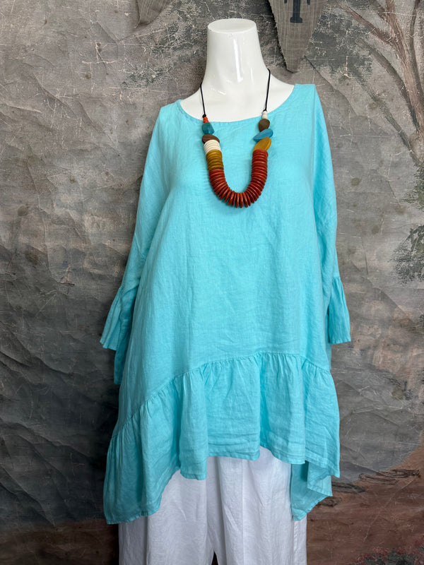 MP-HLT651 Baby Doll Top-Aqua