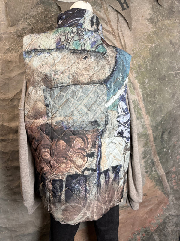 25722 Double Zip Puffer Vest