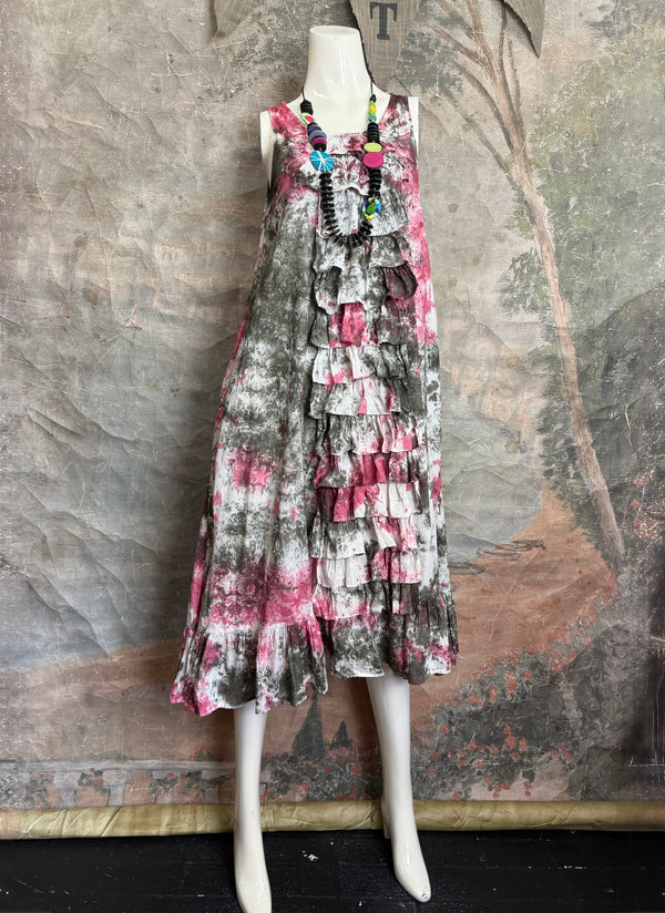 PL-C219D Ruffle Tank Dress