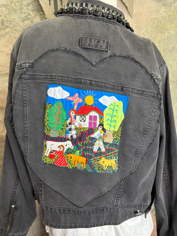 4842 Upcycled Wearable Art Jkt- The Village
