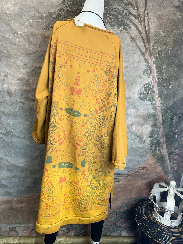 TBG Artdeco Sweatshirt Dress-YEllow