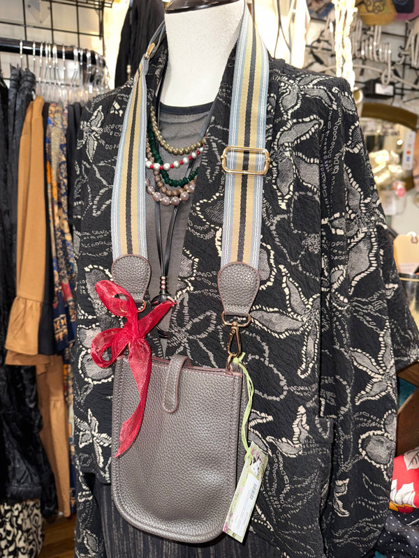 0003A Pebbled Vegan MINI Leather Crossbody Bag-Mocha