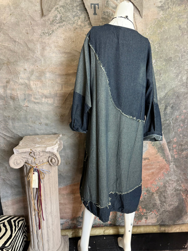 6760 Oversized Denim Sack Dress