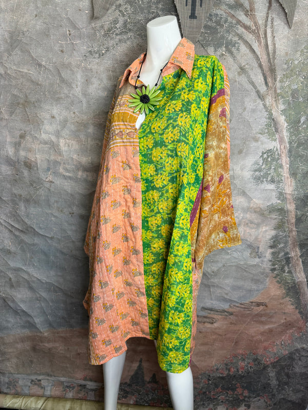 1013w Long Kurta Shirt Dress-Stella