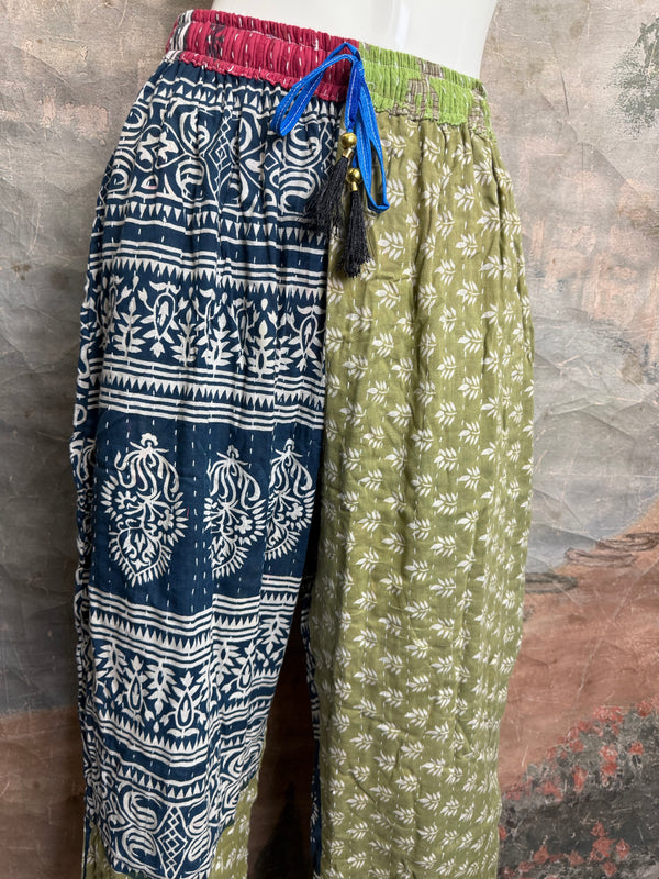 2007W Wide Leg Kantha Pants-Mix 2
