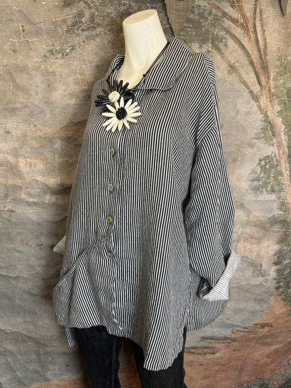 5510 Architecture Top-Black/White Stripe