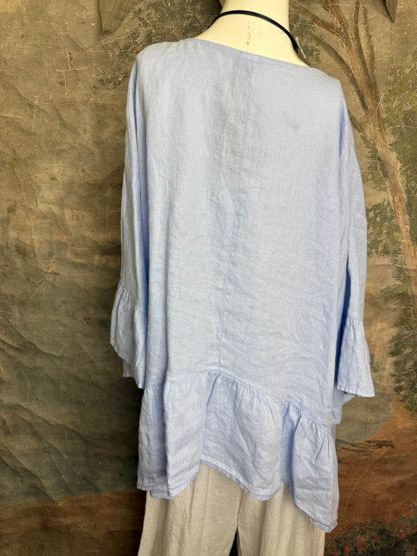 MP-HLT651 Baby Doll Top-Kentucky Blue