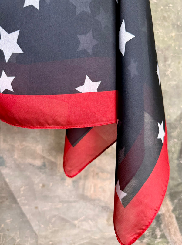 000A43 Silk Rayon Artisan Rags-USA Stars at night