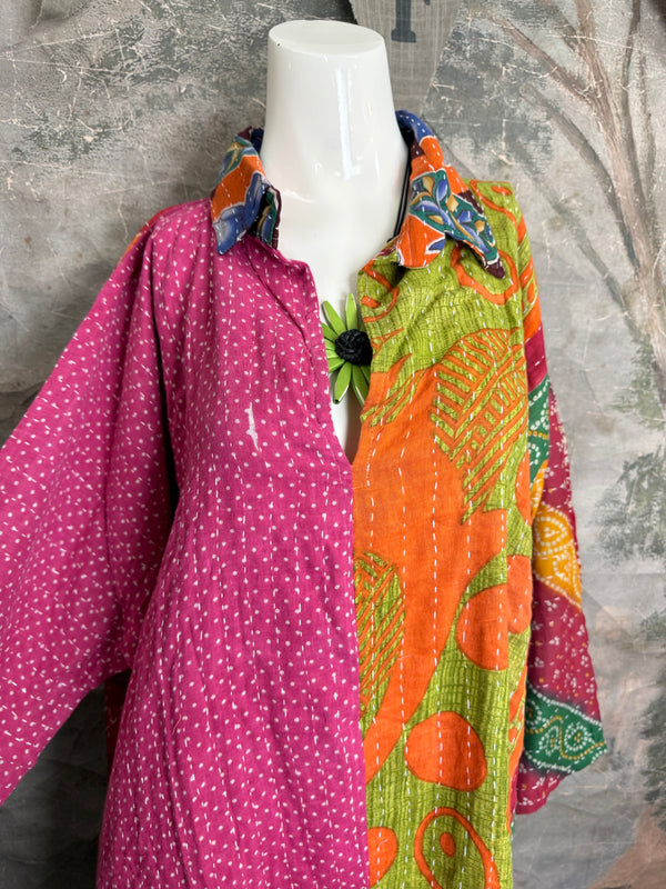 1013w Long Kurta Shirt Dress-Suzie Q
