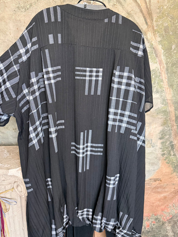 4982 Pleated Plaid Tunic Dress