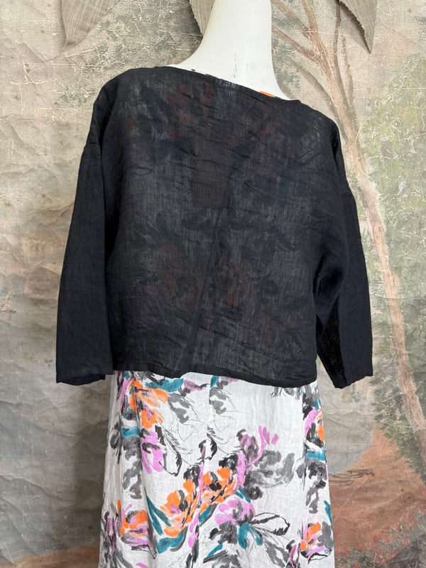 MP-MT348 Bolero With Button-Black