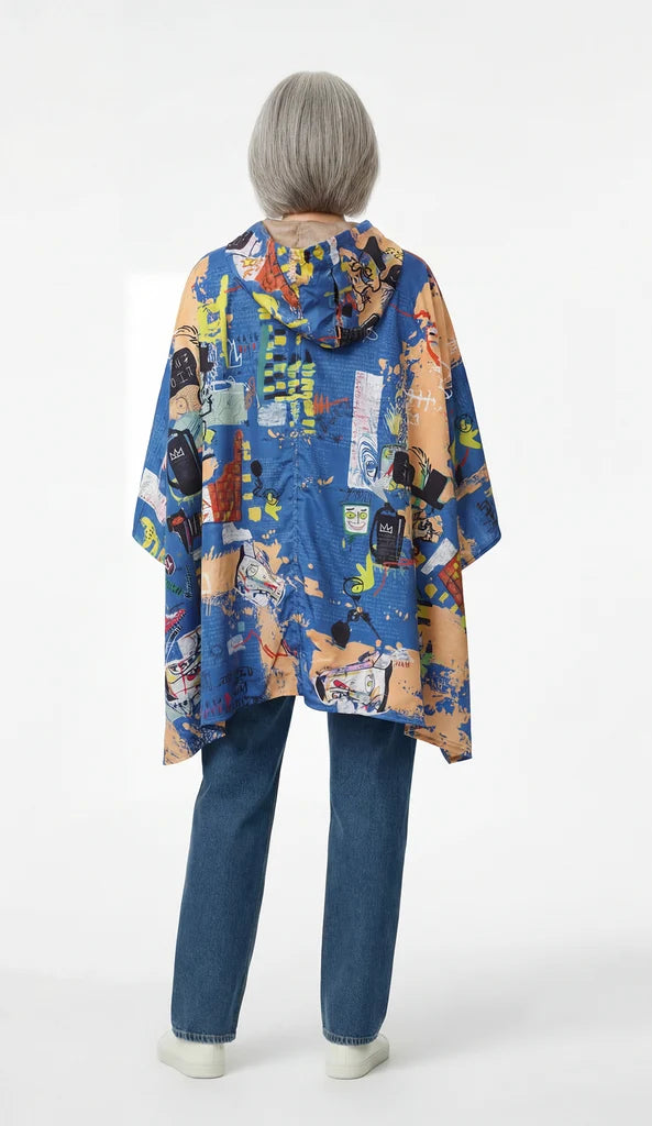 Inoah's Artful 2 Look Raincape-Curious Bots