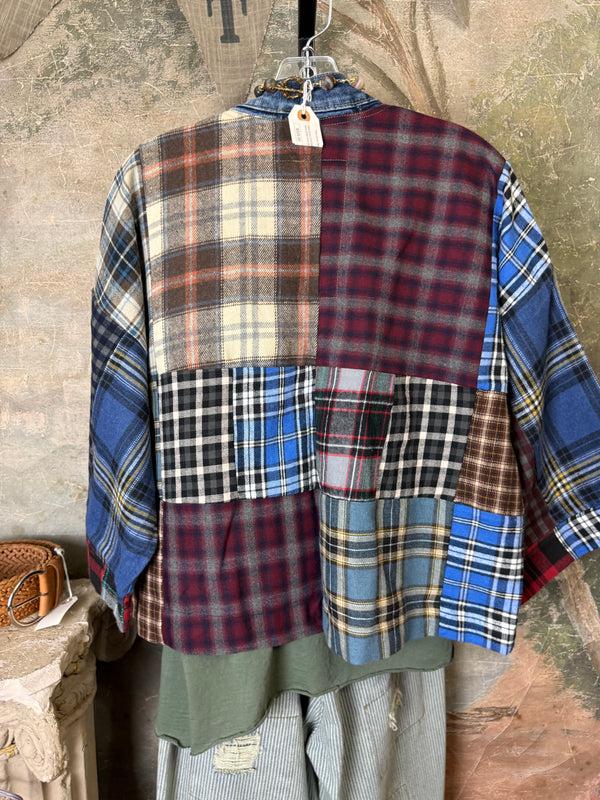 5573 Lodge Flannel Cardigan-Mix D