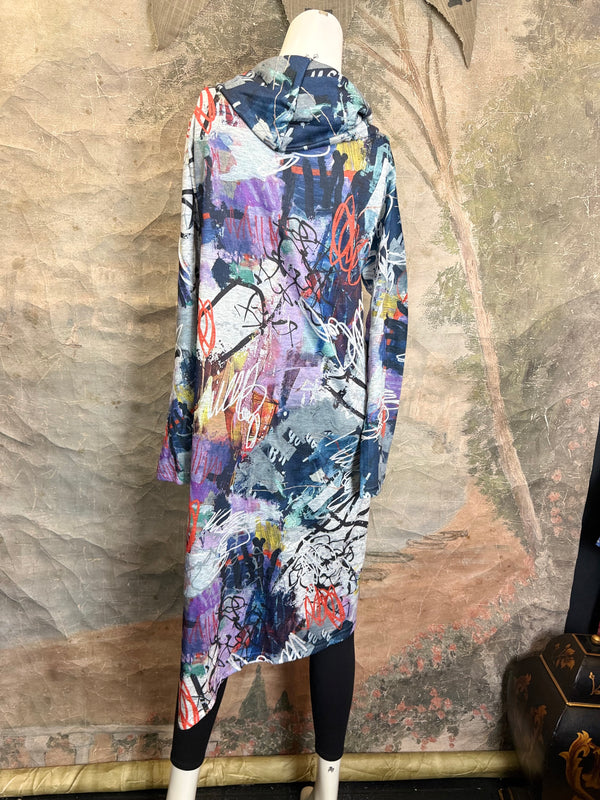 D543F Cowl Neck ASYM Dress-Grape Jam