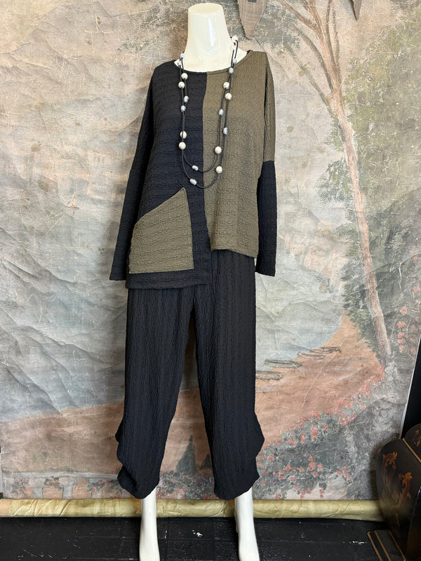 B304 Waffle Knit Harem Pants