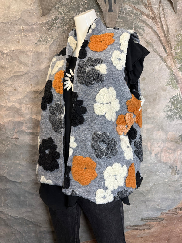 25751 Floral Texture Vest