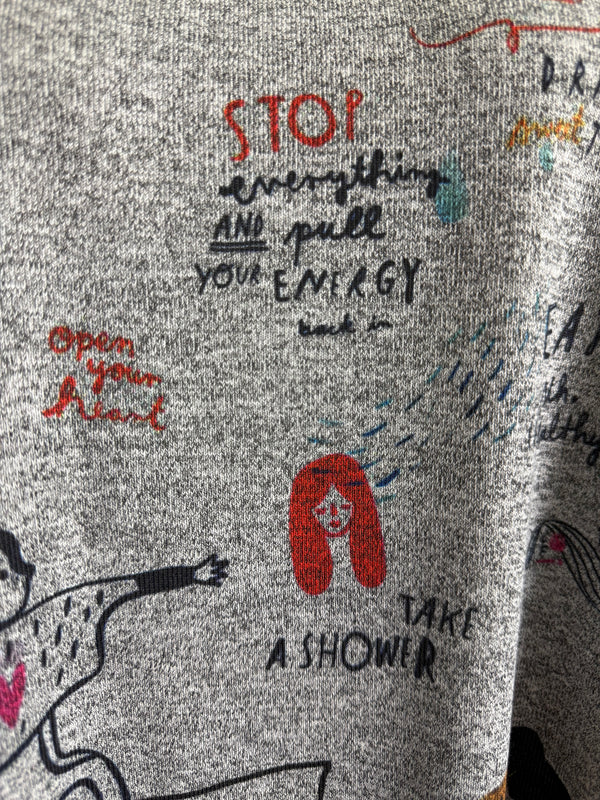 T721T Oversized Dolman Slv Top-Self Care
