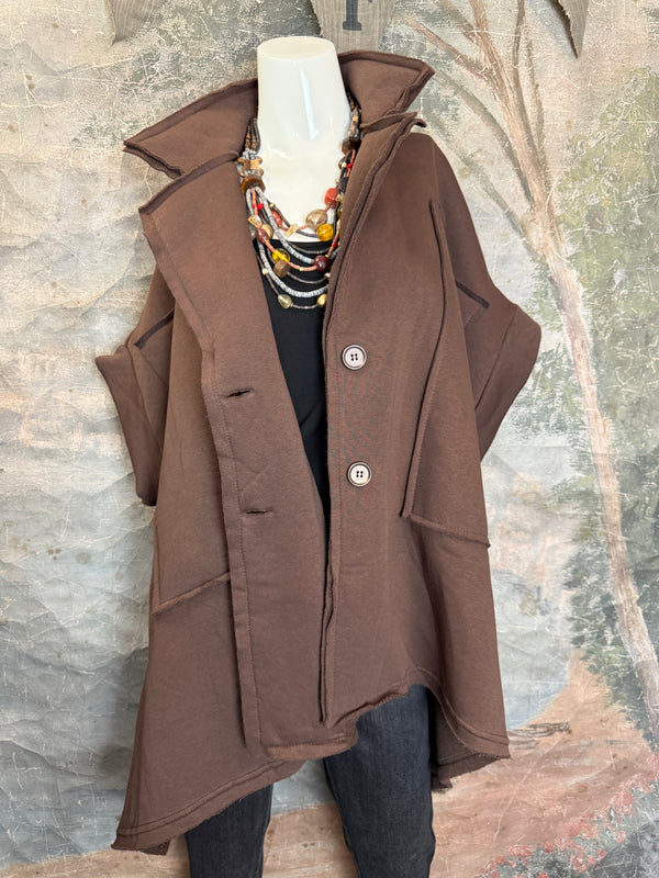 6572AU Short Slv Flare Jacket-Black