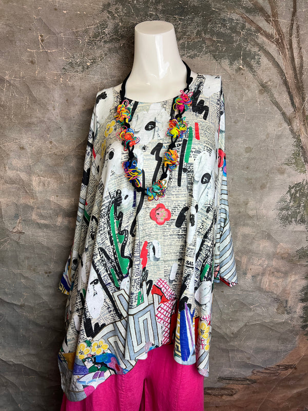 T1369K White Knit Whimsy Top-Daily Bloom