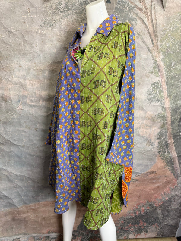 1013w Long Kurta Shirt Dress-Marley
