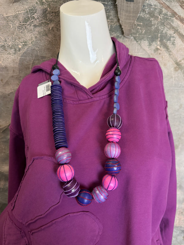 A2994202 Long/Slv Flower Tee-Plum