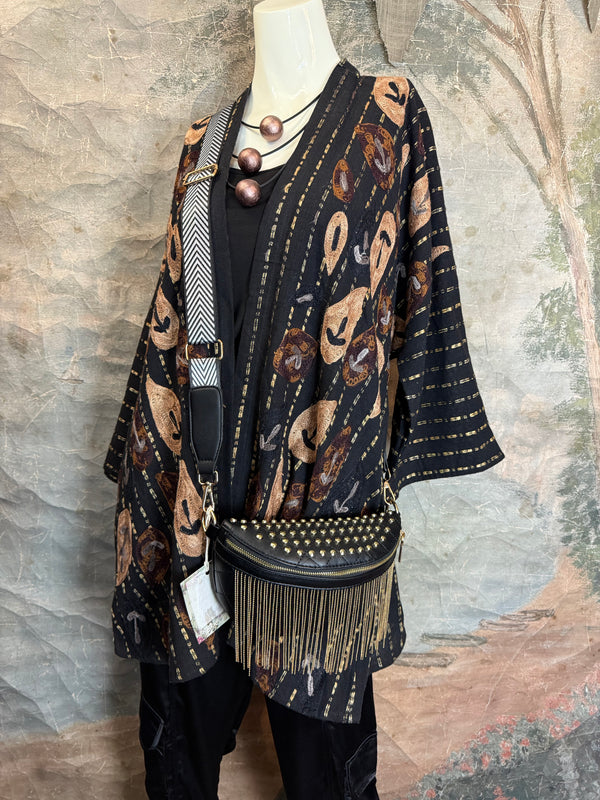 ANU 19828 Embroidered Duster JKT-Fudge