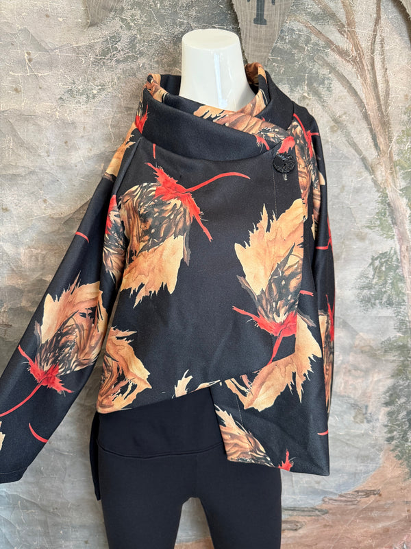 91813 Asym Floral Cropped JTK-BLACK