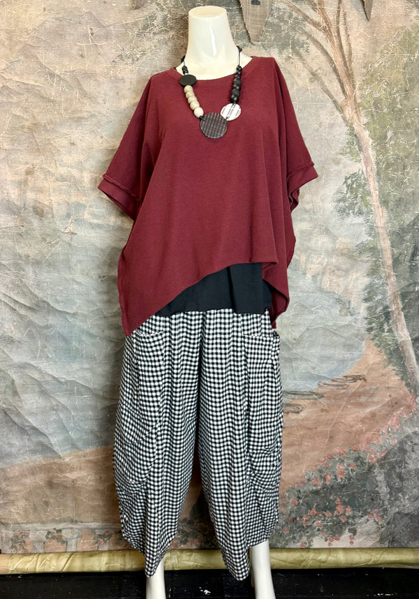 2500-5069 Double Pocket Pant-BLK/WHITE