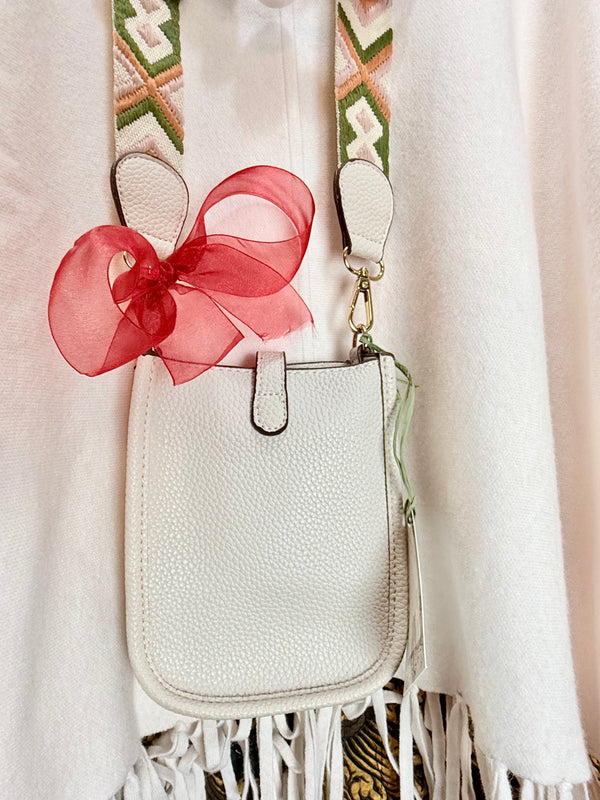 0003A Pebbled Vegan MINI Leather Crossbody Bag-Cream