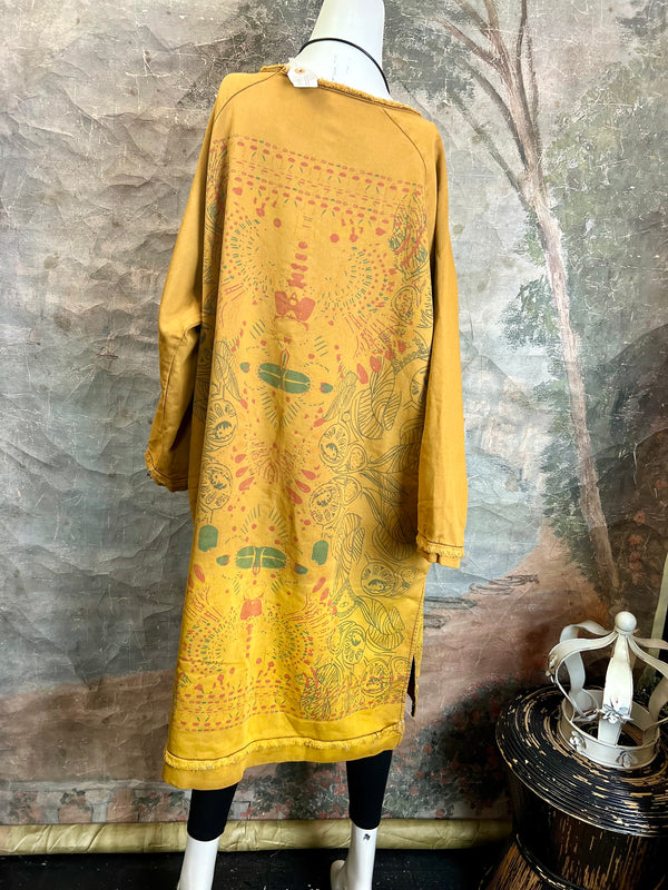 TBG Artdeco Sweatshirt Dress-YEllow